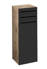 Badezimmer-Set >Vista< (3-tlg.) in Viking Oak / Schwarz - 120x190x31 (BxHxT)