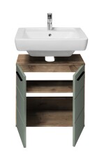 Badezimmer-Set >Vista< (3-tlg.) in Viking Oak / Schilfgrün - 115x190x31 (BxHxT)