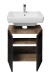 Badezimmer-Set >Vista< (4-tlg.) in Viking Oak / Schwarz  - 115x190x31 (BxHxT)