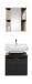 Badezimmer-Set >Vista< (4-tlg.) in Viking Oak / Schwarz  - 115x190x31 (BxHxT)