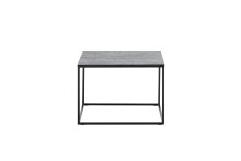 Couchtisch >FARGO< in grau / schwarz, Metall / Glas - 60x45x60cm (BxHxT)