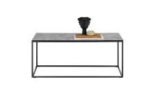 Couchtisch >FARGO< in grau / schwarz, Metall / Glas - 110x45x60cm (BxHxT)