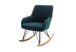 Schaukelstuhl >HOPKINS < in olive, Polyester/ Metall/ Buche - 69x91x80cm (BxHxT)