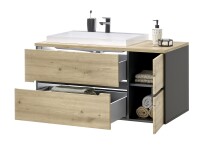 Waschbeckenunterschrank >Memphis< Grau / Artisan...