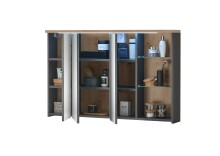 Badezimmerspiegelschrank >Memphis< Grau / Artisan...