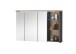Badezimmerspiegelschrank >Memphis< Grau / Artisan Eiche Dekor - 110x70x20 (BxHxT)