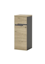 Badezimmer-Set >Memphis< (4-tlg. ) Grau / Artisan Eiche Dekor - 160x176x53 (BxHxT)