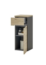 Badezimmer-Set >Memphis< (4-tlg. ) Grau / Artisan Eiche Dekor - 160x176x53 (BxHxT)