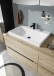 Badezimmer-Set >Memphis< (4-tlg. ) Grau / Artisan Eiche Dekor - 160x176x53 (BxHxT)