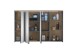 Badezimmer-Set >Memphis< (4-tlg. ) Grau / Artisan Eiche Dekor - 160x176x53 (BxHxT)