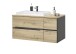 Badezimmer-Set >Memphis< (2-tlg. ) Grau / Artisan Eiche Dekor - 110x176x53 (BxHxT)