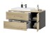 Badezimmer-Set >Memphis< (2-tlg. ) Grau / Artisan Eiche Dekor - 110x176x53 (BxHxT)