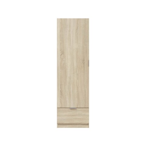 Kleiderschrank >GARONA< 1 Tür, 1 Schublade, Canadian Eiche Dekor - 50x170x51 (BxHxT)