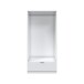 Kleiderschrank >GARONA< 2 Türen, 1 Schublade, in Weiß - 80x170x51 (BxHxT)