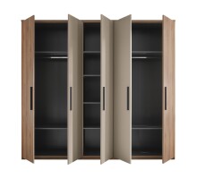 Drehtürenschrank >Danao< 5 Türen, Mauvella Oak / Kashmir - 250,8x227,7x60 (BxHxT)