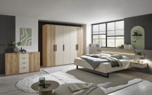 Sideboard >Danao< in Mauvella Oak / Kashmir, Dekor - 140x89,5x38cm (BxHxT)
