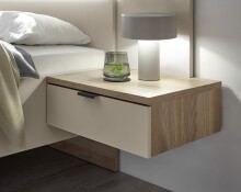 Bettanlage >Danao< in Mauvella Oak/Kashmir, Dekor - 285,4x96x207,6cm (BxHxT)