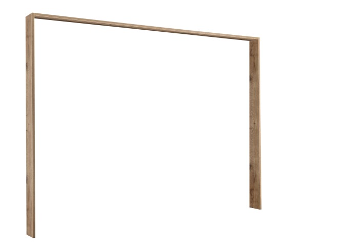 Passepartout >Leo< in Viking Oak hell / Weiß, Melamin - 279x229,4x23cm (BxHxT)