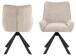 Schalenstuhl >Eddie< (2er-Set) drehbar, Bezug beige, Spidergestell - 59x81x56 (BxHxT)