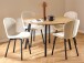 Essgruppe >Cadiz< (5-teilig) beige Eiche Dekor - 75x120 (HxD)