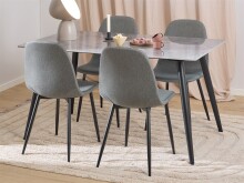 Essgruppe >Wicklow< (5-teilig) dunkelgrau / Batis...