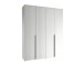Drehtürenschrank >Kevo< 4 Türen, 2 Stangen, 2 Böden, Weiß, Dekor - 180x225x52cm (BxHxT)