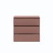 Schubkastenkommode >ALICE SPRINGS< 3 Schübe, push to open, terrakottafarbig - 94,8x83,1x41,5 (BxHxT)