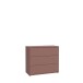 Schubkastenkommode >ALICE SPRINGS< 3 Schübe, push to open, terrakottafarbig - 94,8x83,1x41,5 (BxHxT)