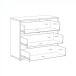 Schubkastenkommode >ALICE SPRINGS< 3 Schübe, push to open, terrakottafarbig - 94,8x83,1x41,5 (BxHxT)