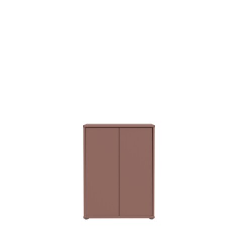 Kommode >ALICE SPRINGS< 2 Türen, push to open, terrakottafarbig - 74,5x99,1x41,5cm (BxHxT)