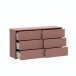 Sideboard >ALICE SPRINGS< 6 Schübe, push to open, terrakottafarbig - 154,5x83,1x41,5cm (BxHxT)