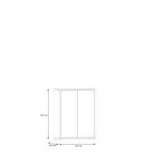 Schuhschrank >ALICE SPRINGS< 2 Türen, 4 Böden, sandfarbig - 74,5x99,1x34,9cm (BxHxT)