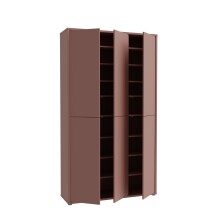 Schuhschrank >ALICE SPRINGS< 6 Türen, push to open, terrakottafarbig - 109,2x191,9x34,9cm (BxHxT)