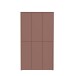Schuhschrank >ALICE SPRINGS< 6 Türen, push to open, terrakottafarbig - 109,2x191,9x34,9cm (BxHxT)