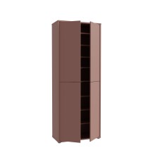 Schuhschrank >ALICE SPRINGS< 4 türen, push to open, terrakottafarbig - 74,5x191,9x34,9cm (BxHxT)