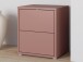 Nachtkommode >ALICE SPRINGS< 2 Schübe, push to open, terrakottafarbig - 49,8x57,5x41,5cm (BxHxT)