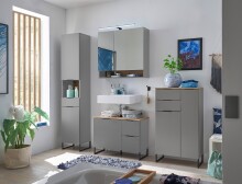 Badezimmer-Set >Denver< (4-tlg.) in grau / Evoke...