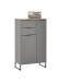 Badezimmer-Set >Denver< (3-tlg.) in grau matt / Evoke Eiche Dekor - 160x195x35 (BxHxT)