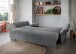 Schlafsofa >Phedra< in 9751 Corto grau, Mikrofaser / Stoff - 242x90x131 (BxHxT)