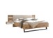 Schlafzimmer-Set >Daria< (4-teilig) Schrank, Passepartout, Bett, Kommode,  Viking Oak / weiss