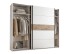 Schlafzimmer-Set >Daria< (3-teilig) Kleiderschrank, Passepartout, Bett, Viking Oak / weiss