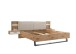 Schlafzimmer-Set >Daria< (2-teilig) Kleiderschrank mit Spiegel, Doppelbett, Viking Oak / weiss
