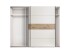 Schlafzimmer-Set >Daria< (2-teilig) Kleiderschrank mit Spiegel, Doppelbett, Viking Oak / weiss