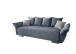 Schlafsofa >Phedra< in 9754 Corto grau-braun, Mikrofaser / Stoff - 242x90x131cm (BxHxT)