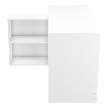 Eckschreibtisch >Dewirovo< in Weiß - 111.9x76.7x100.7cm (BxHxT)