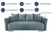 Schlafsofa >Phedra< in 9760 Corto curry, Mikrofaser/Stoff - 242x90x131cm (BxHxT)