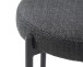 Sitzhocker (4er-Set) >PELICAN< in dunkelgrau + schwarz - 40x48x40cm (BxHxT)