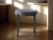 Sitzhocker (4er-Set) >PELICAN< in dunkelgrau + schwarz - 40x48x40cm (BxHxT)
