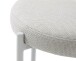Sitzhocker (4er-Set) >PELICAN< in sandfarbig, Stoff und Stahl - 40x48x40cm (BxHxT)