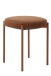 Sitzhocker (4er-Set) >PELICAN< in rostfarbig, Stoff und Stahl - 40x48x40cm (BxHxT)